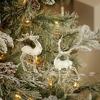 Clear Bubbled Plastic Deer Ornaments Set