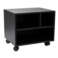 Mind Reader 15.7" Black Printer Cart with Rolling Supply Organization Shelves