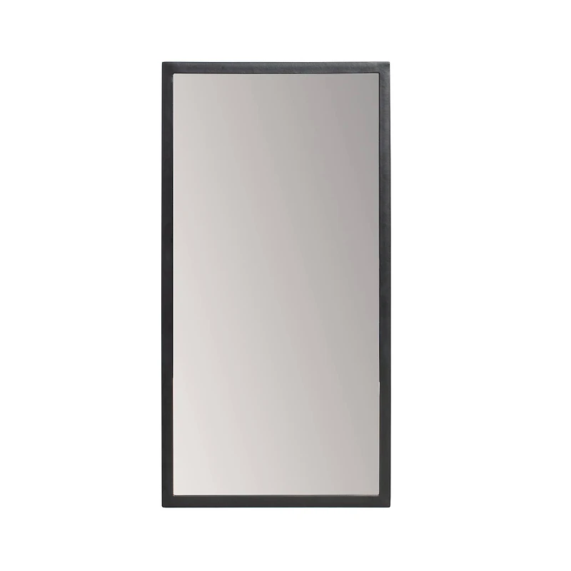 Habitat Mari 24" Black Rectangular Wall Mirror