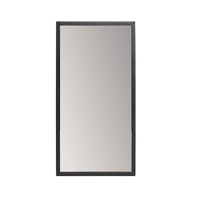 Habitat Mari 24" Black Rectangular Wall Mirror