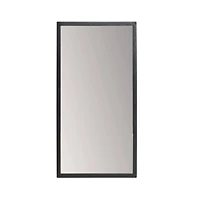 Habitat Mari 24" Black Rectangular Wall Mirror