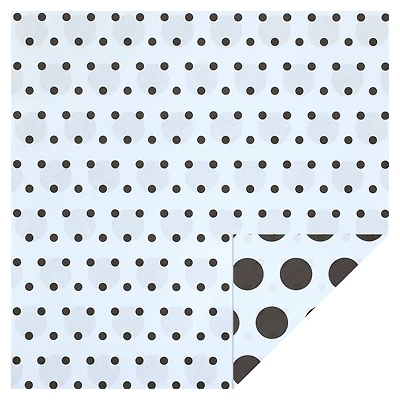 White & Black Dot Double-Sided Cardstock Paper by Recollections™, 12" x 12"