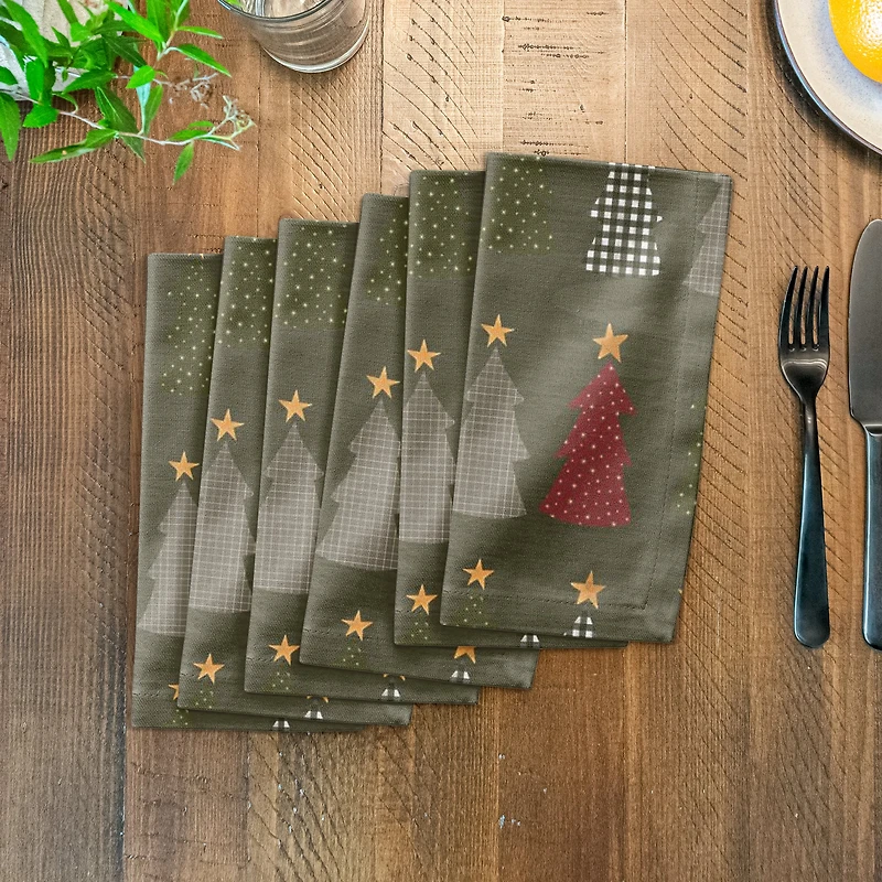 Tree Pattern Cotton Twill Napkin