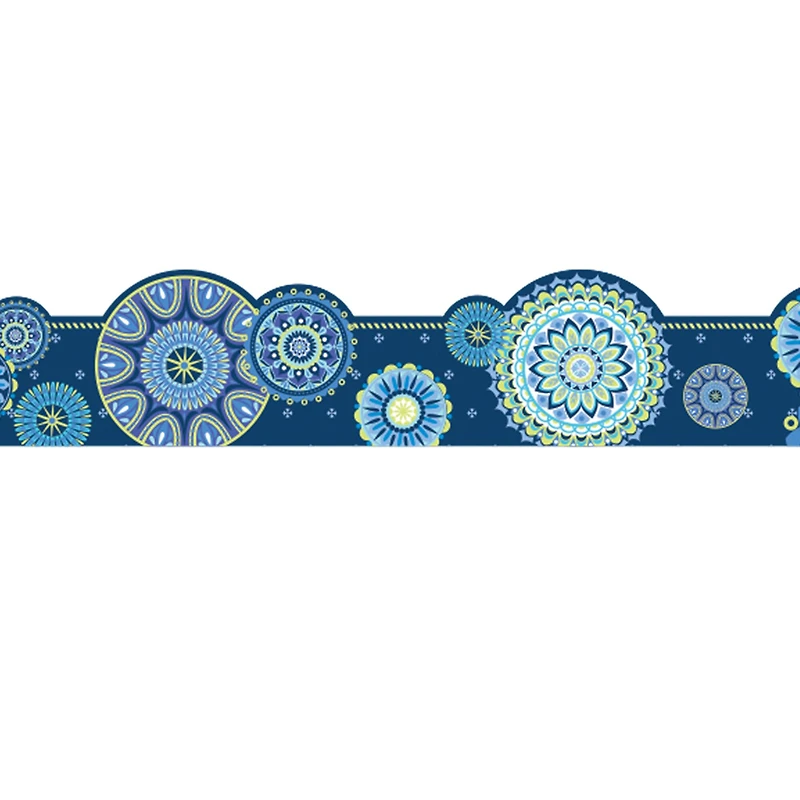 Eureka® Blue Harmony Mandala Extra Wide Deco Trim Borders, 222ft.