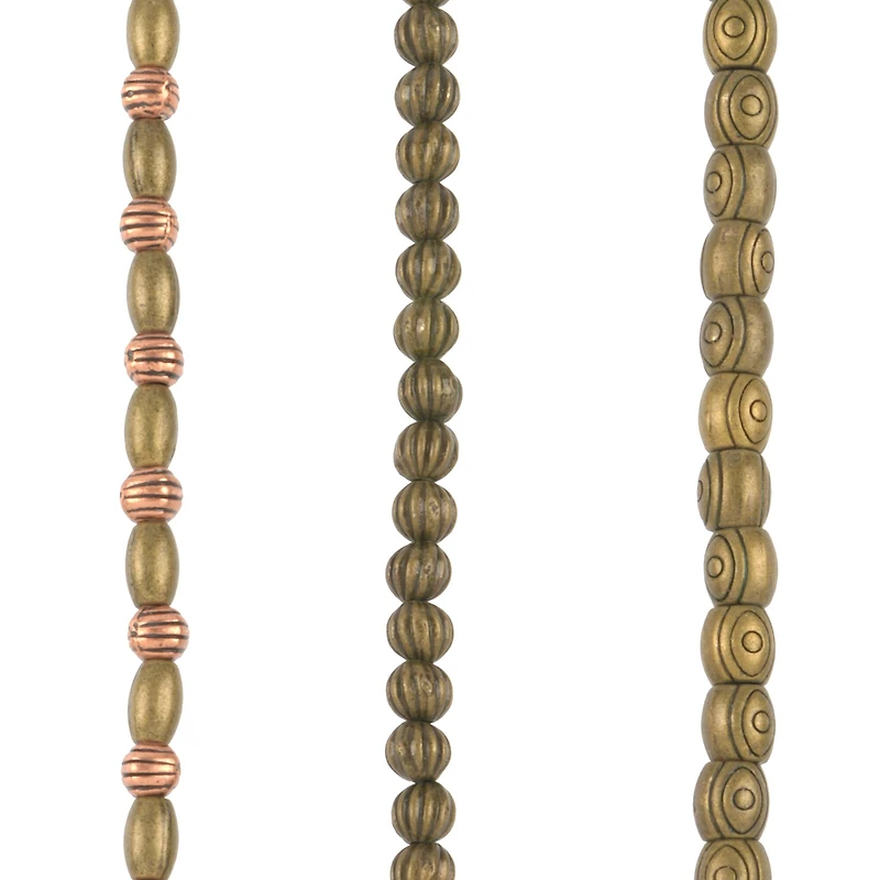 Brass & Copper Oxidized Metal Mixed Beads by Bead Landing™