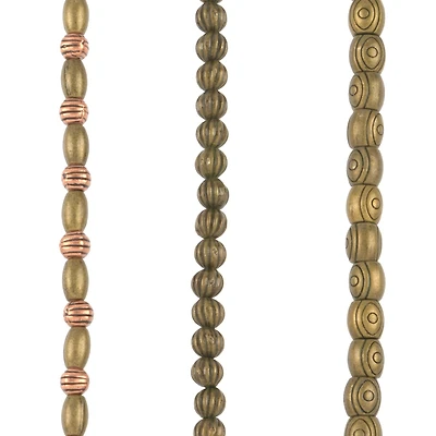 Brass & Copper Oxidized Metal Mixed Beads by Bead Landing™