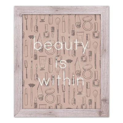 Beauty is Within Print in White Frame