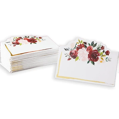 Kate Aspen® Burgundy Blush Tent Place Cards, 50ct.
