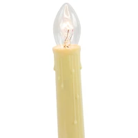 9.5" Ivory Single Light Christmas Candolier Candle Lamp 