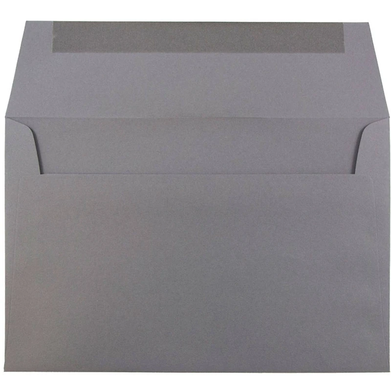 JAM Paper 5.75" x 8.75" Dark Gray Premium Invitation Envelopes