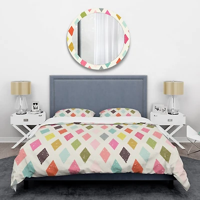 Designart 'Diamond Retro III' Mid-Century Duvet Cover Set