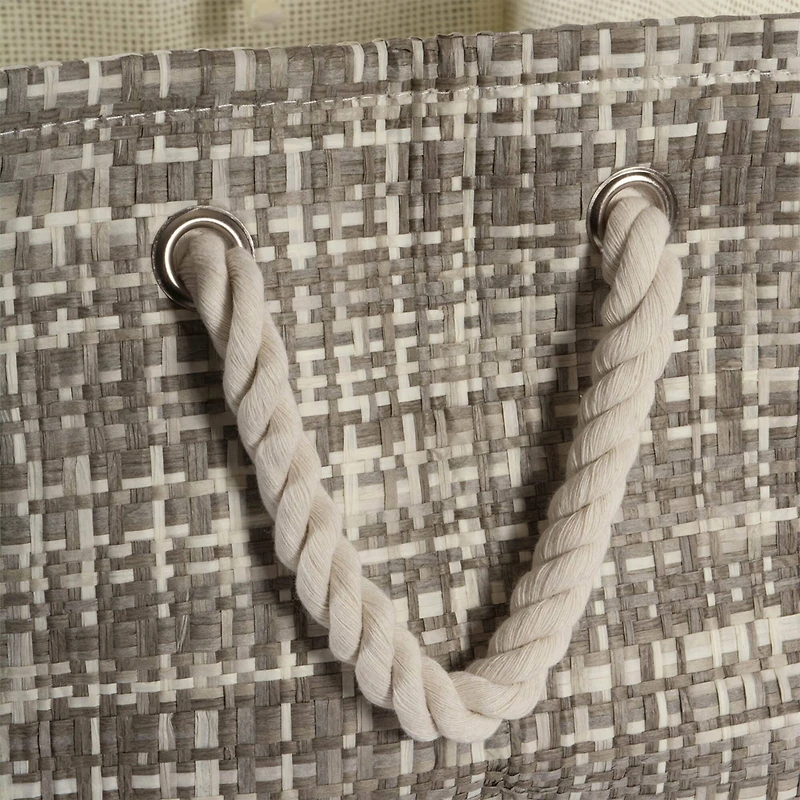 DII® Medium Gray Tweed Rectangular Paper Bin