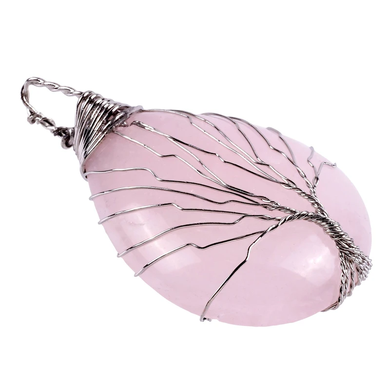Signature Rose Quartz Wire Wrapped Pendant by Bead Landing™