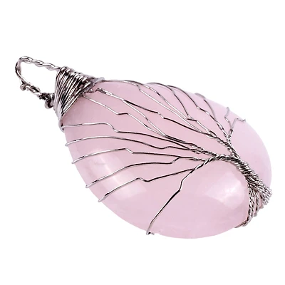 Signature Rose Quartz Wire Wrapped Pendant by Bead Landing™