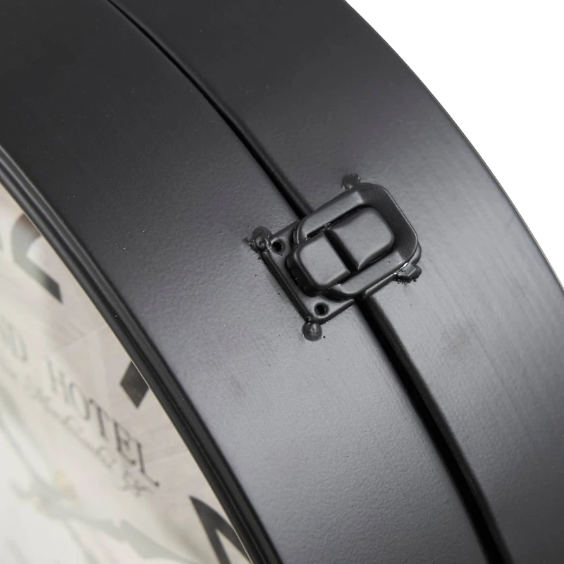 6ft. Black Metal Clock