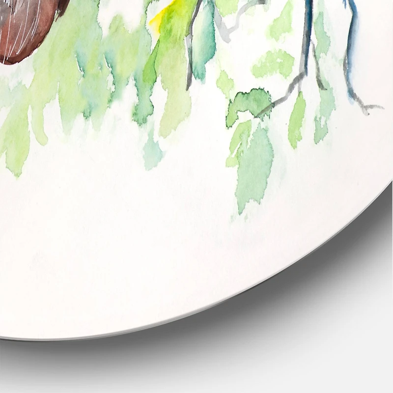 Designart - Owl On A Branch With Bird Friends