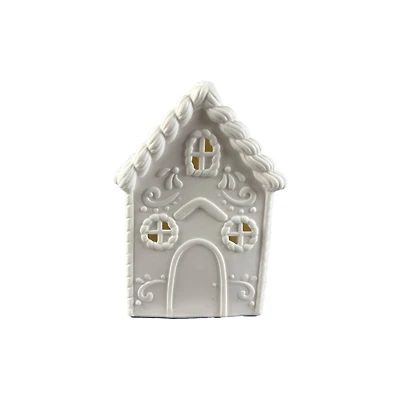 7" LED DIY Ceramic Gingerbread House Décor by Make Market®