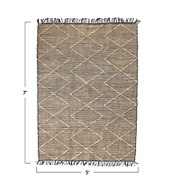 Hello Honey® Black & Natural Woven Cotton & Jute Rug, 7ft. x 5ft.