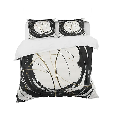 Designart 'Gold Metallic Circle' Glam Bedding Set