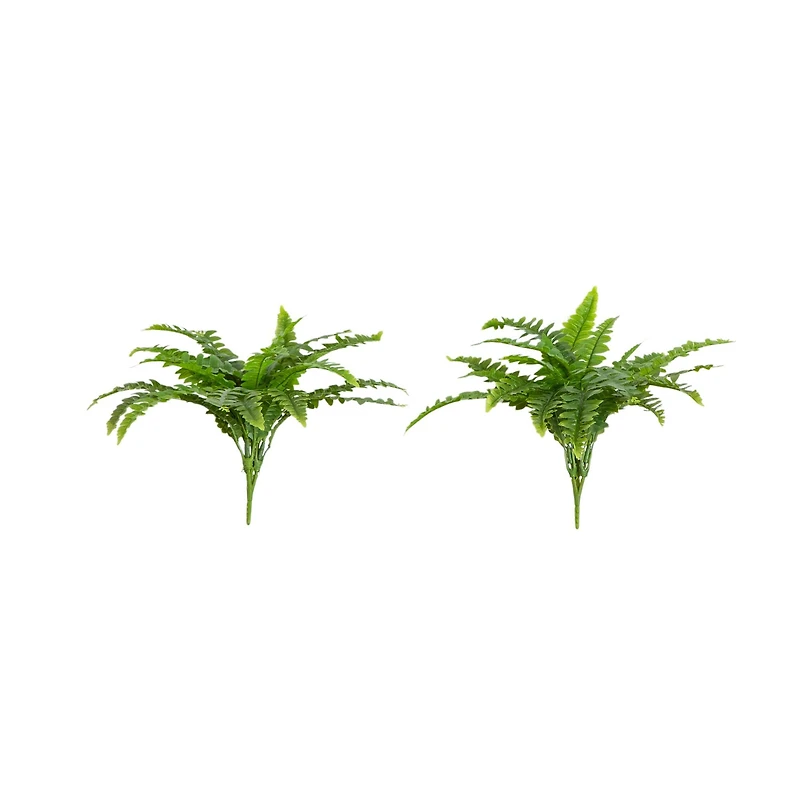 19" UV-Resistant Artificial Boston Ferns, 2ct.
