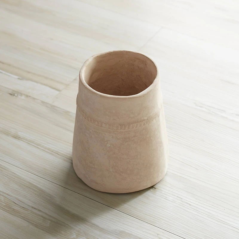 6.75" Recycled Paper Chalk Vase