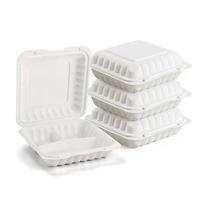 9" 3-Compartment Clamshell Take Out Containers