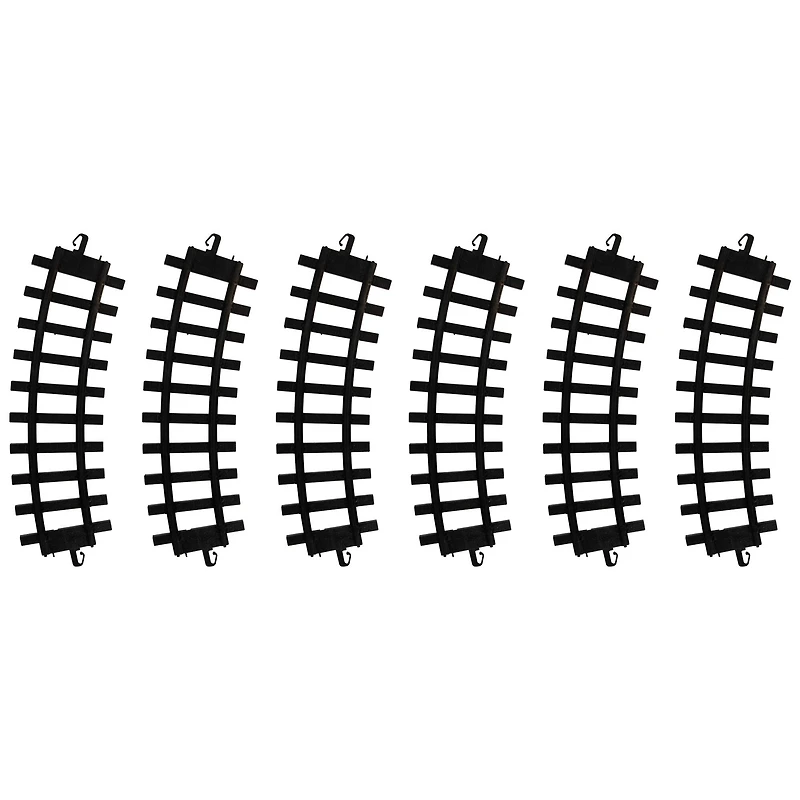 10" Black Replacement Train Set Track Pieces, 12ct.