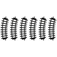 10" Black Replacement Train Set Track Pieces, 12ct.