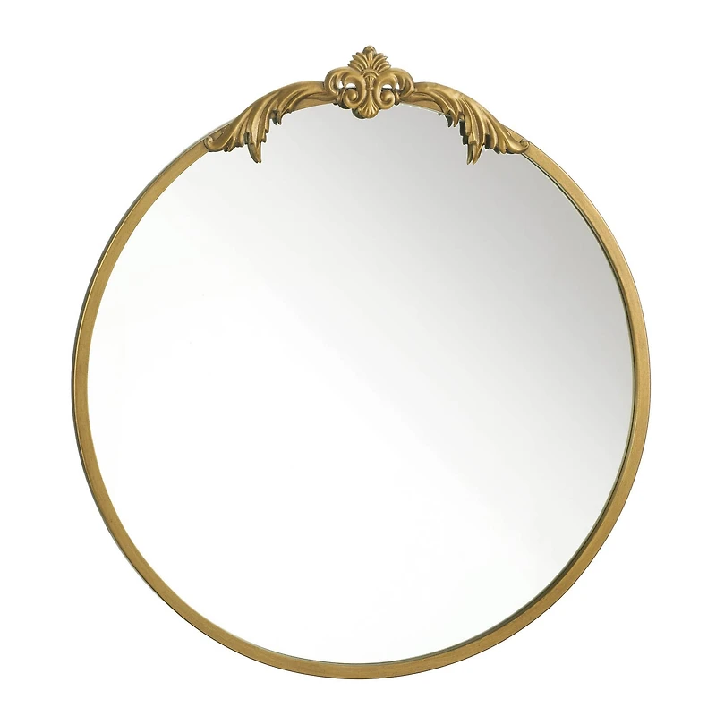 28" Ornate Gold Wall Mirror