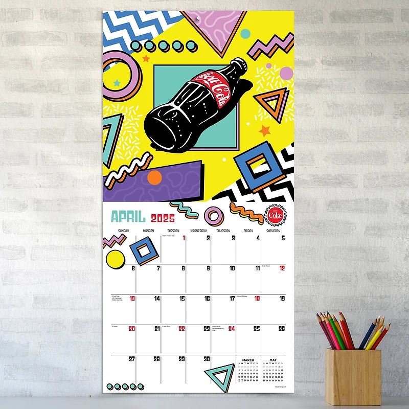 TF Publishing 2025 Coca-Cola: Retro & Refreshed! Wall Calendar