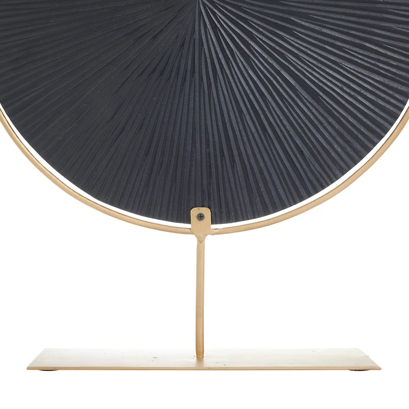 CosmoLiving by Cosmopolitan Black Iron Contemporary Sculpture, 23" x 18" x 4"