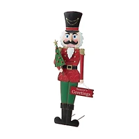 Glitzhome® 3ft. Metal Nutcracker Yard Stake