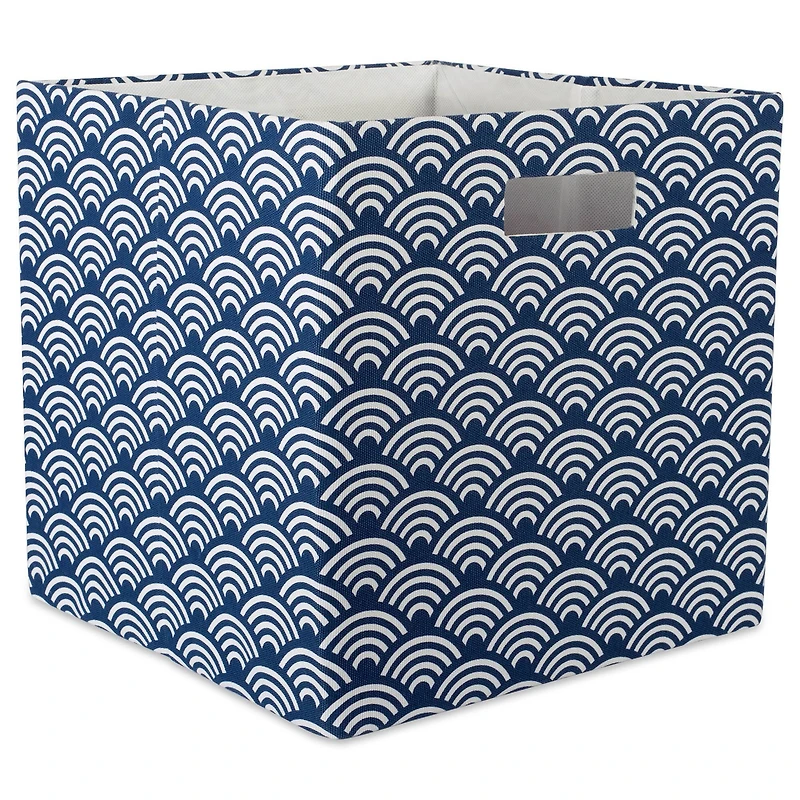 DII® 11" Nautical Blue Waves Cube Storage Bin