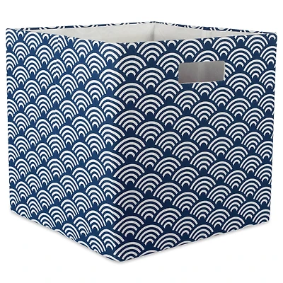 DII® 11" Nautical Blue Waves Cube Storage Bin