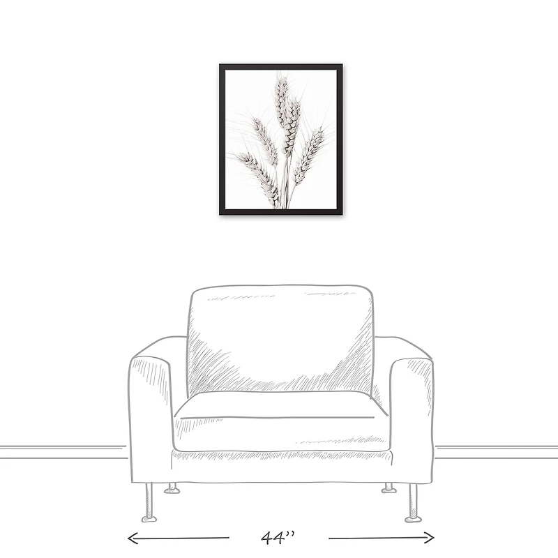 Wheat Photography 16" x 20" Black Framed Canvas