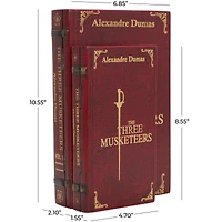 Red The Three Musketeers Storage Faux Book Box Set