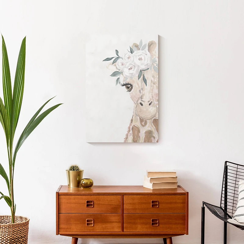 Baby Giraffe 16" x 24" Canvas Wall Art