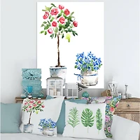 Designart - Blue and Red Houseplants