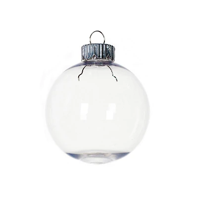 4 Pack 3.25" Clear DIY Glass Ball Ornaments by Make Market®