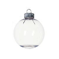 4 Pack 3.25" Clear DIY Glass Ball Ornaments by Make Market®
