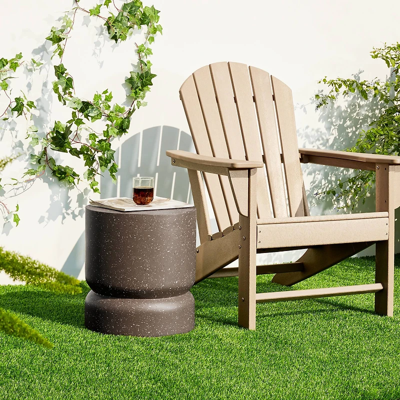 Glitzhome® 17" Multifunctional Faux Terrazzo Stool