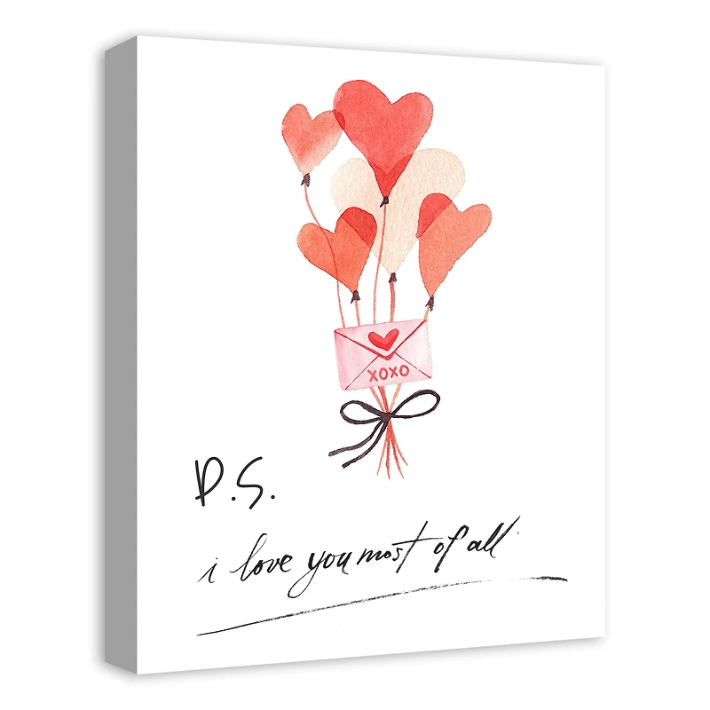 Valentines Balloons 16" x 20" Canvas Wall Art