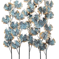 37" Turquoise Metal Contemporary Nature Sculpture