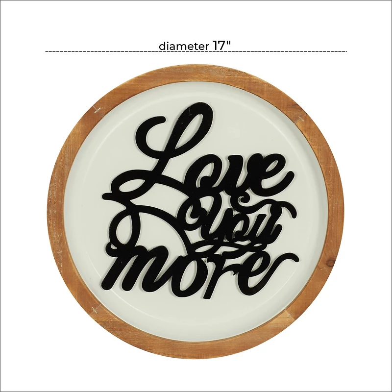 White Metal Farmhouse Wall Decor 17" x 17" x 2"