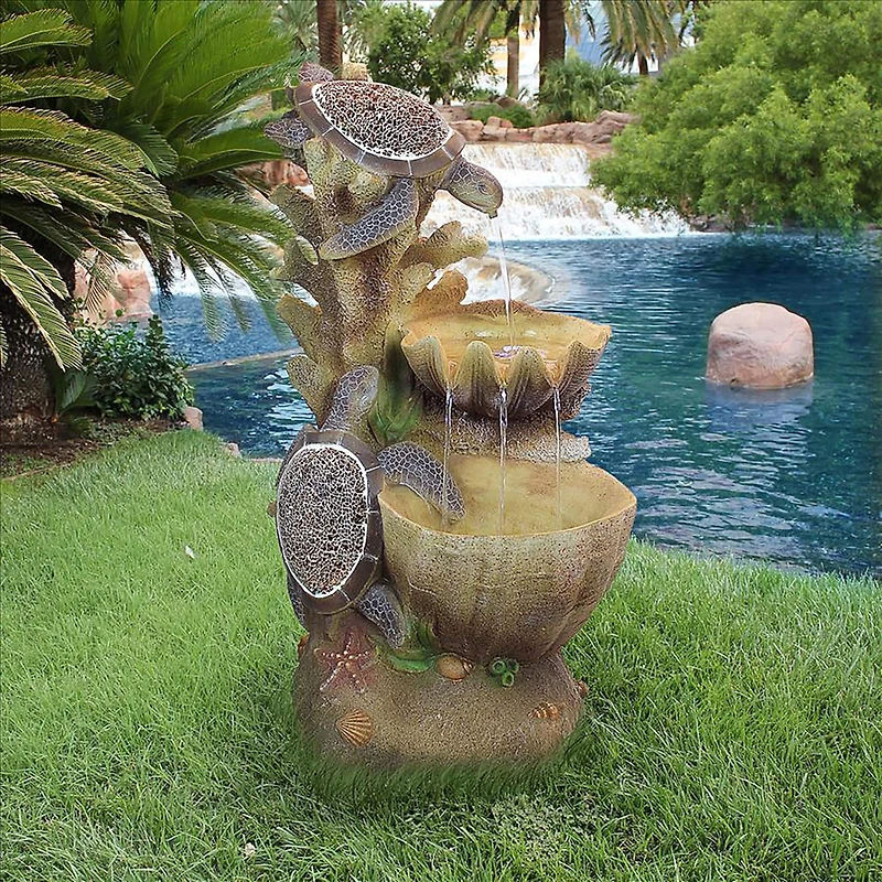 Design Toscano Turtle Cove Cascading Sculptural Fountain