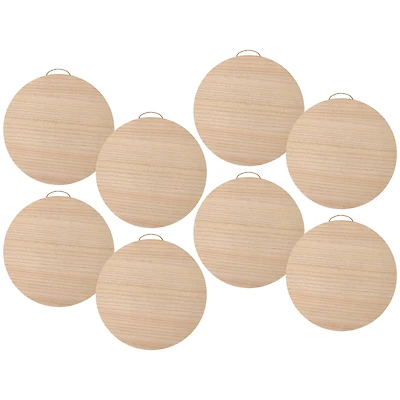 8 Pack: 15" Unfinished Round Plaque by Make Market®