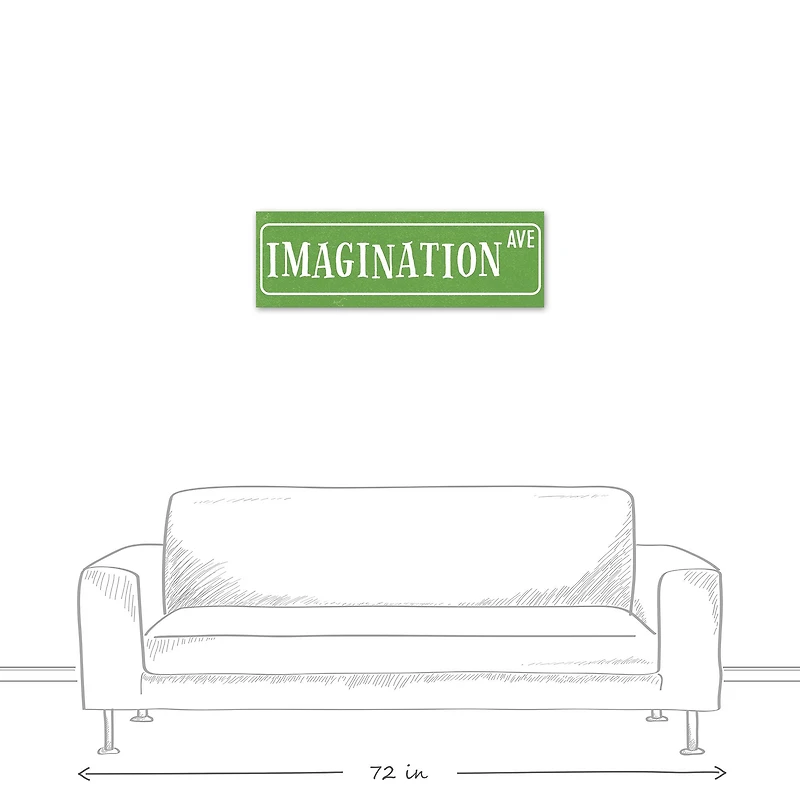 Imagination Avenue 36" x 12" Canvas Wall Art