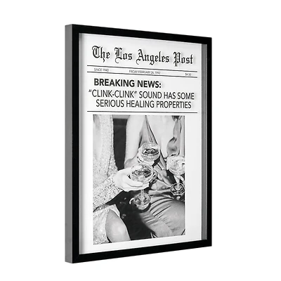 American Art Decor Los Angeles Post Printed Glass Framed Wall Decor