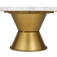 White Glam Cake Stand, 14" x 14" x 6"