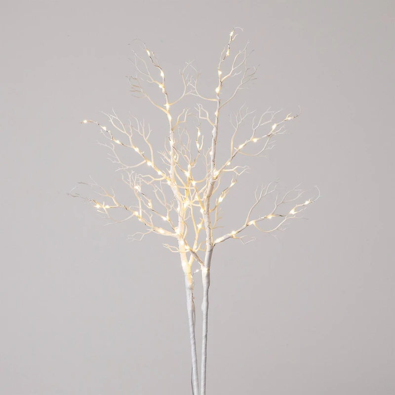 3ft. Artificial White Birch Warm White LED Pre-Lit Branches, 2ct.